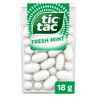 Tic Tac Classic Fresh Mints Sweets, Travel Essentials, Party Bag Fillers, On the Go Refreshment, Bulk Box of 24 x 18g Packs