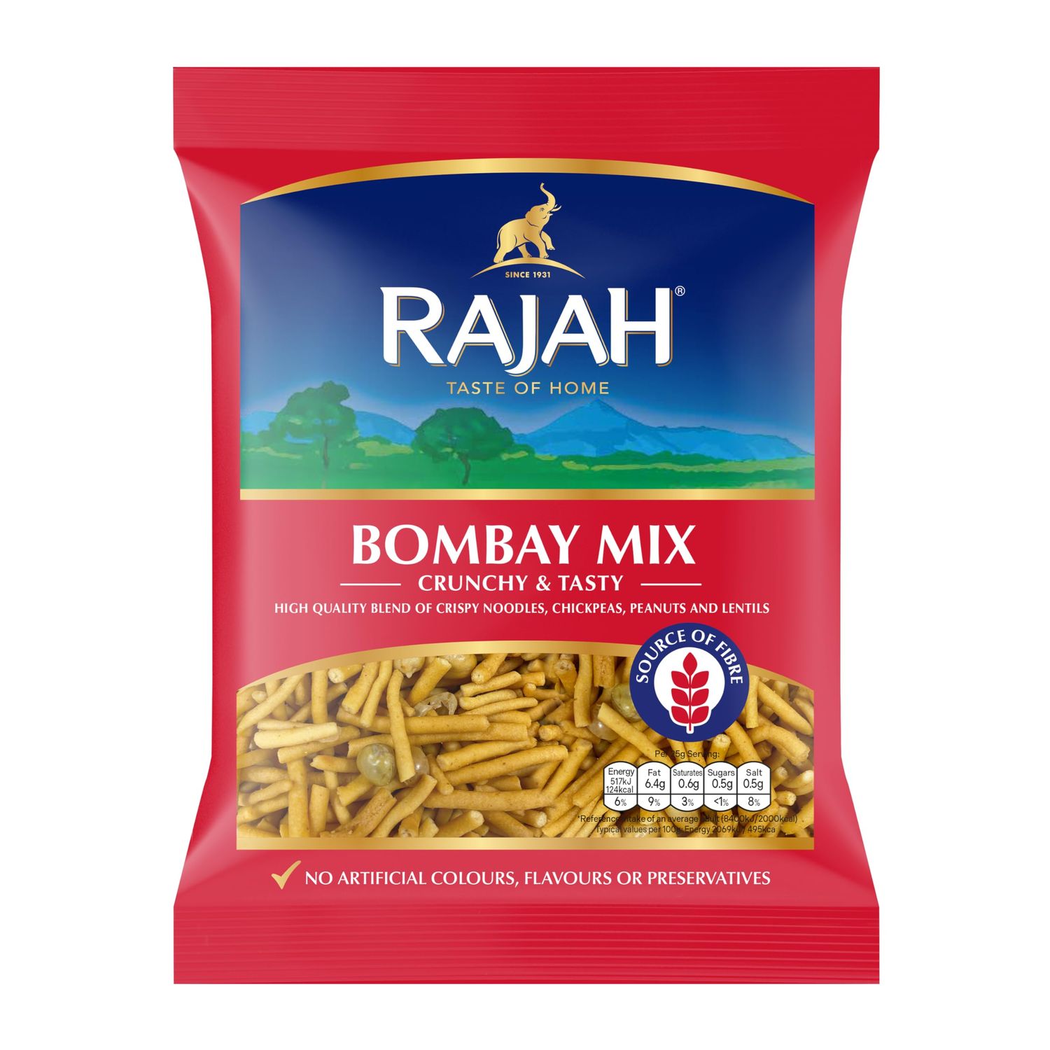 Rajah Bombay mix 200g Rajah Snacks A Crunchy &amp; Spicy Classic!