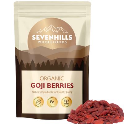 Sevenhills Wholefoods Organic Raw Goji Berries 200g 100% Pure &amp; Natural for snacking, baking, cereals, porridge GMO-free Gluten-free Wolfberries
