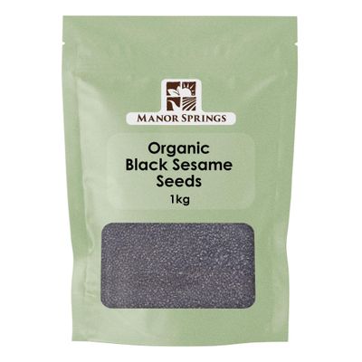 Organic Black Sesame Seeds 1kg by Manor Springs Organic