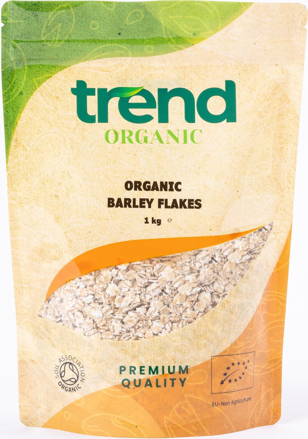 Trend Organic Barley Flakes-1kg-Nutrient-Rich Goodness, High in Protein &amp; Fibre, and Essential Vitamins and Minerals, Certified Organic, Vegan, Non-GMO, No Additives No Preservatives, Raw