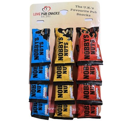 Love Pub Snacks Nobbys Nuts Mixed Pub Card - Salted Dry Roasted Sweet Chilli