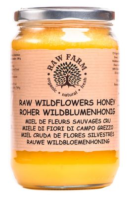 Raw Farm - Pure Raw Wildflowers Honey 900 g - Unfiltered, Unheated, Unprocessed, Cold-Extracted - Rich in Enzymes & Pollen, Straight from RAW FARM Bee hives