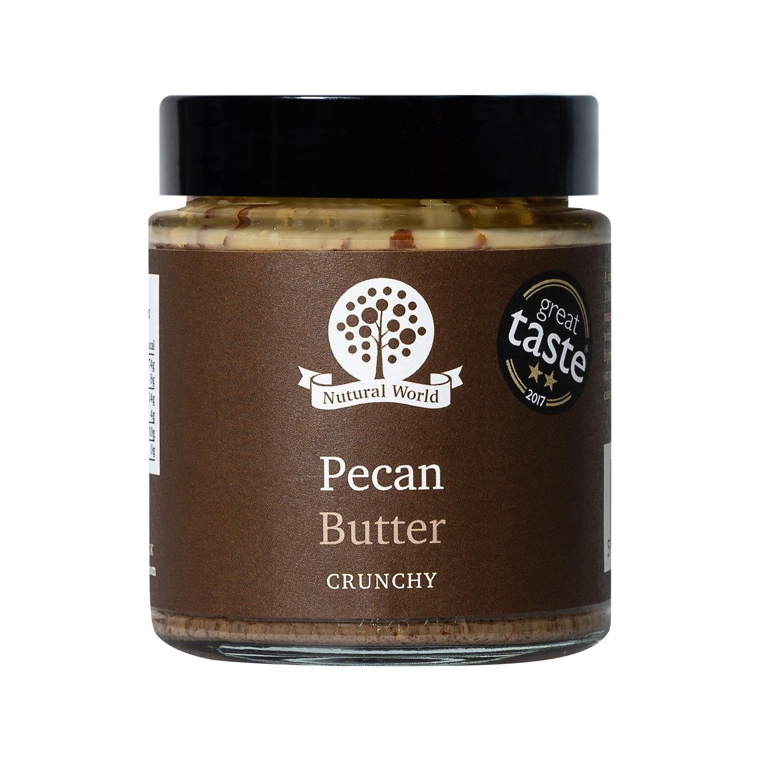 Nutural World - Crunchy Pecan Nut Butter (170g) Great Taste Award winner - Pure 100% single ingredient