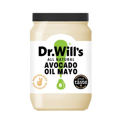 Dr. Will's Avocado Oil Mayonnaise Keto Mayo with Pure Avocado Free Range Egg Yolk Seed Oils and Sugar Free For Salad, Sandwiches and more Award Winning Mayonnaise - 630g Glass Jar