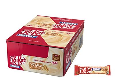 KITKAT Chunky White Chocolate Bar, Pack of 24