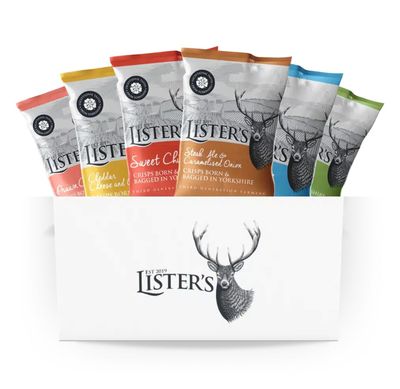 Listers - Mixed Variety Crisps - Crisps Multipack, Multipack Crisps, Crisps Share Bag, Crisps Bulk- Vegetarian Potato Snacks - 40g x 25