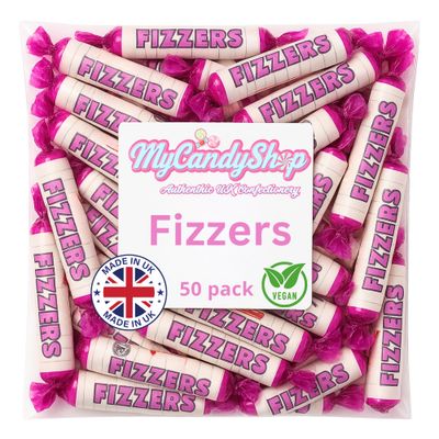 Swizzles Fizzers Sweets x50 - Hard Pressed Candy - Individually Wrapped Fizzers - Vegan &amp; Halal Sweets - Great for Halloween, Parties, Gifting &amp; Sharing - UK MADE