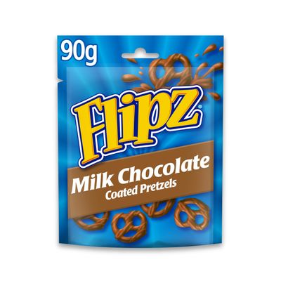 Flipz Milk Chocolate Coated Pretzel Snacks, 90 g (Pack of 1)