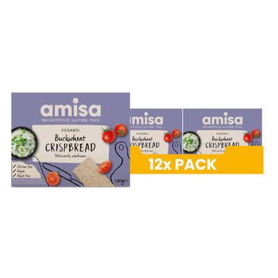 Organic Gluten-Free Buckwheat Crispbread, 120g - Low Carb, Yeast-Free, GMO-Free &amp; Vegan-Friendly - The Perfect Healthy Snack