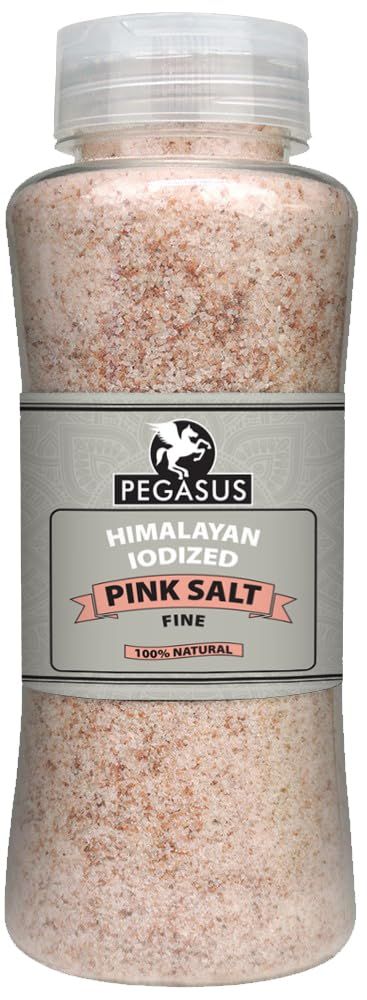 Pegasus Iodized Fine Pink Salt 800g (Pack of 1) Pink Salt with Iodine, 100% Natural &amp; Unrefined, Rich in Minerals for Cooking, Seasoning, Baking, and Health Benefits