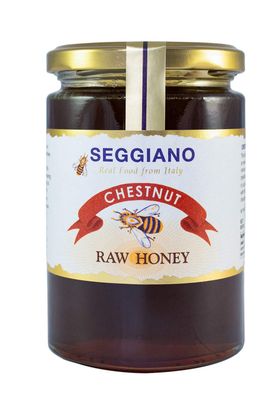 Seggiano Raw Chestnut Honey 500g - Cold Extracted Mono Varietal Honeys - Unfiltered & Unpasteurised - Gluten Free, GMO Free & Vegetarian - Great With Cheese