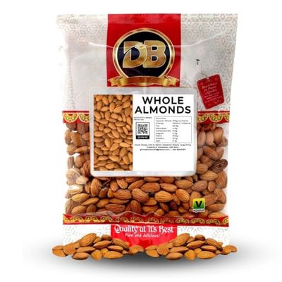 Almonds 1KG Whole raw, 100% Raw Whole Almonds, Premium Quality Almonds, Source of Protein and Fiber, Ideal for Keto & Paleo, Natural Whole Almonds