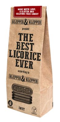 Klepper &amp; Klepper - Sweet Licorice, The Best Licorice Ever, Sweet, Chewy, Soft &amp; Smooth, Vegan, Gluten Free, Gelatine Free, No Soya or Nuts 200 g Recyclable Bag