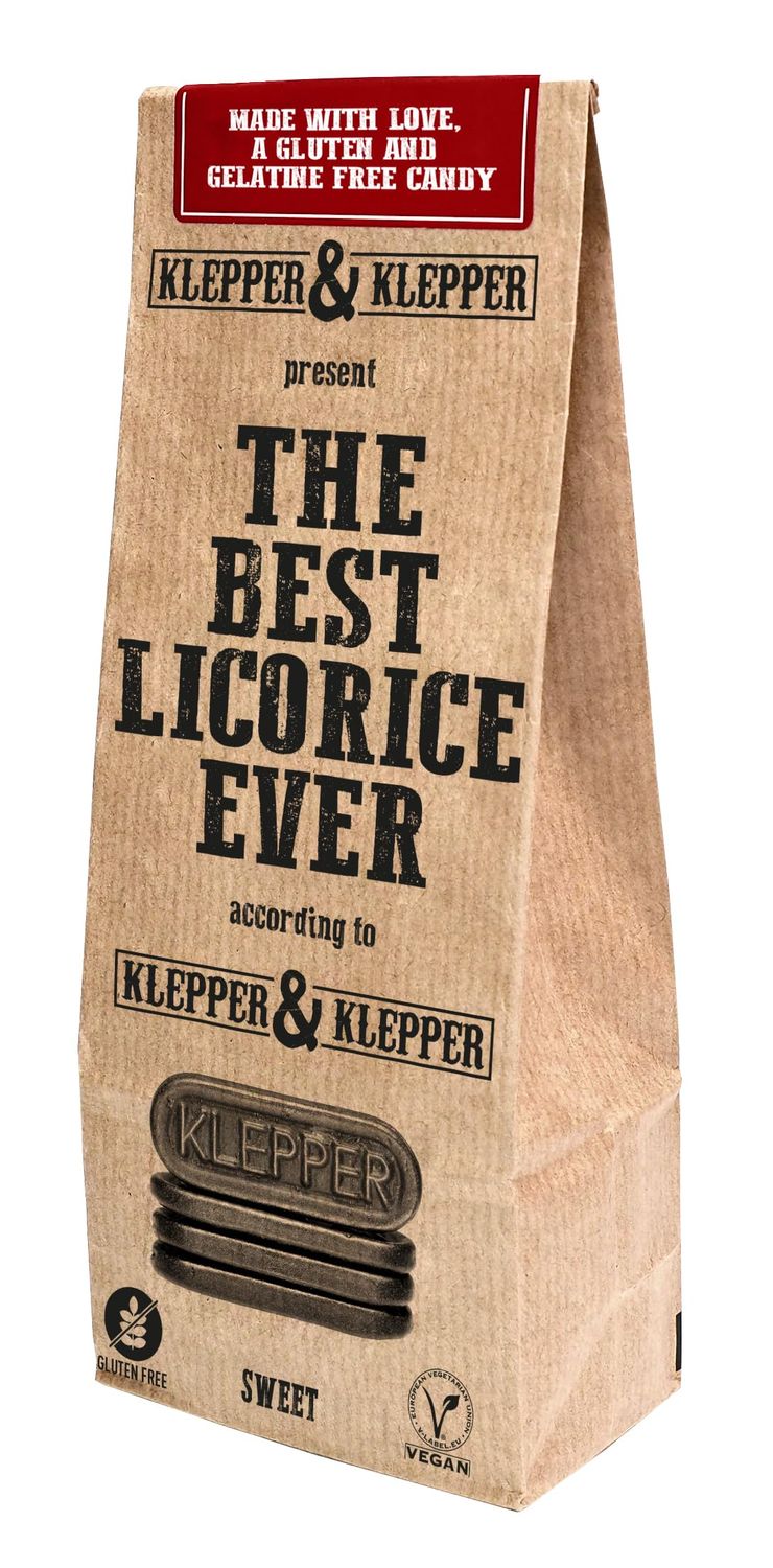 Klepper &amp; Klepper - Sweet Licorice, The Best Licorice Ever, Sweet, Chewy, Soft &amp; Smooth, Vegan, Gluten Free, Gelatine Free, No Soya or Nuts 200 g Recyclable Bag