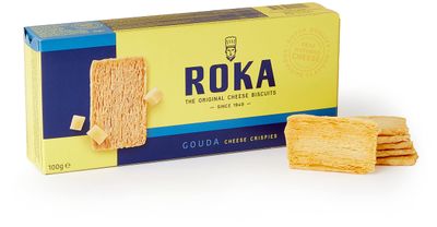 Roka Gouda Cheese Crispies, biscuits made of 30% real gouda cheese 100g