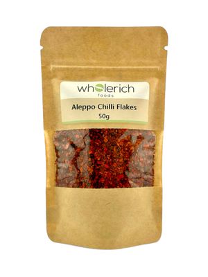 Aleppo Chilli Flakes, Authentic Turkish Pul Biber (from Turkey) 50g - Wholerich Foods