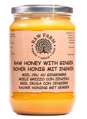 Raw Farm - Raw Honey with Ginger & Turmeric, Single Origin, Unfiltered, Unheated and Additive-Free 900 g, Natural product by RAW FARM Beekeepers Raw Farm - Raw Honey with Ginger & Turmeric, Single Origin, Unfiltered, Unheated and Additive-Free 900 g, Natural product by RAW FARM Beekeepers
