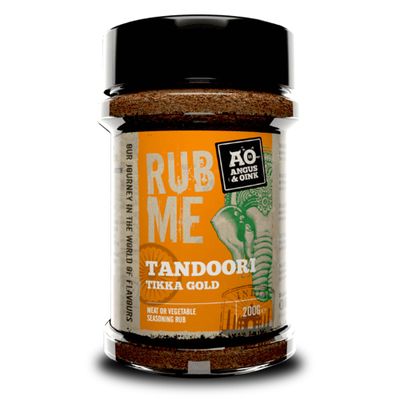 Angus &amp; Oink Tikka Gold Tandoori Seasoning Vibrant Indian Flavours with Cumin, Coriander &amp; Garlic Perfect for Lamb, Chicken, Paneer, Curry &amp; Veggie Tikka Masala Oven, Grill, Smoker 200g