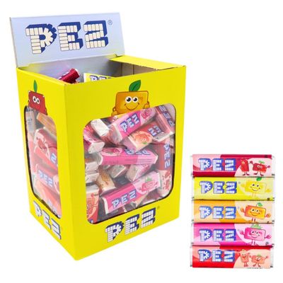 PEZ Refill Box, Mixed Fruit Flavoured Mix, Retro Vegan Gift Sweets, 850 g (Pack of 1)