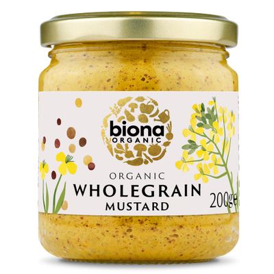 BIONA Organic Wholegrain Mustard 200g (PACK OF 1)