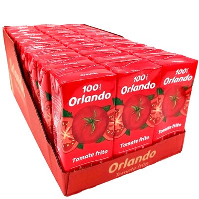 Pack of 27 - ORLANDO - Tomato Sauce Tomate Frito Sofrito Base Frito Smooth Pasta Sauce Gluten Free &amp; Vegan 350g,