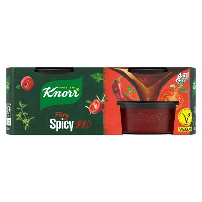 Knorr Hairy Bikers Spicy Stock Pot stock adds the perfect spicy kick for delicious meat, vegan and vegetarian meals 4x 26 g
