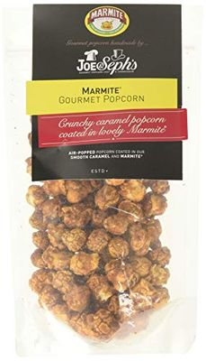 Joe &amp; Sephs Marmite Popcorn - 1 x Sharing Bag Handmade in UK, using real Marmite Suitable for Vegetarians Air-popped Movie night in - 75g