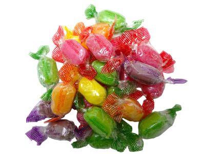 Krazy Kandi Sherbet Fruits - 1kg Bulk Bag Assorted Flavour Hard Boiled Sweets with Fizzy Sherbet Centre Classic Retro British Candy Party Sweets Traditional Confectionery for Sharing & Gifting