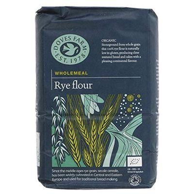 Doves Farm Rye Flour Wholegrain Organic 2 X 1Kg