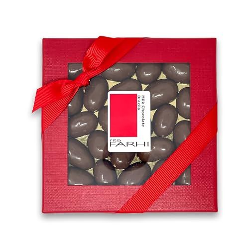 Rita Farhi Milk Chocolate Brazil Nuts in a Luxury Gift Box 210 g Christmas Chocolate Nuts Present Palm Oil Free Chocolate Covered Brazil Nuts