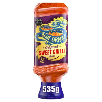 Blue Dragon Thai Sweet Chilli Dipping Sauce 535g Medium Heat Perfect with Goujons, Wraps, Chicken, Halloumi &amp; More