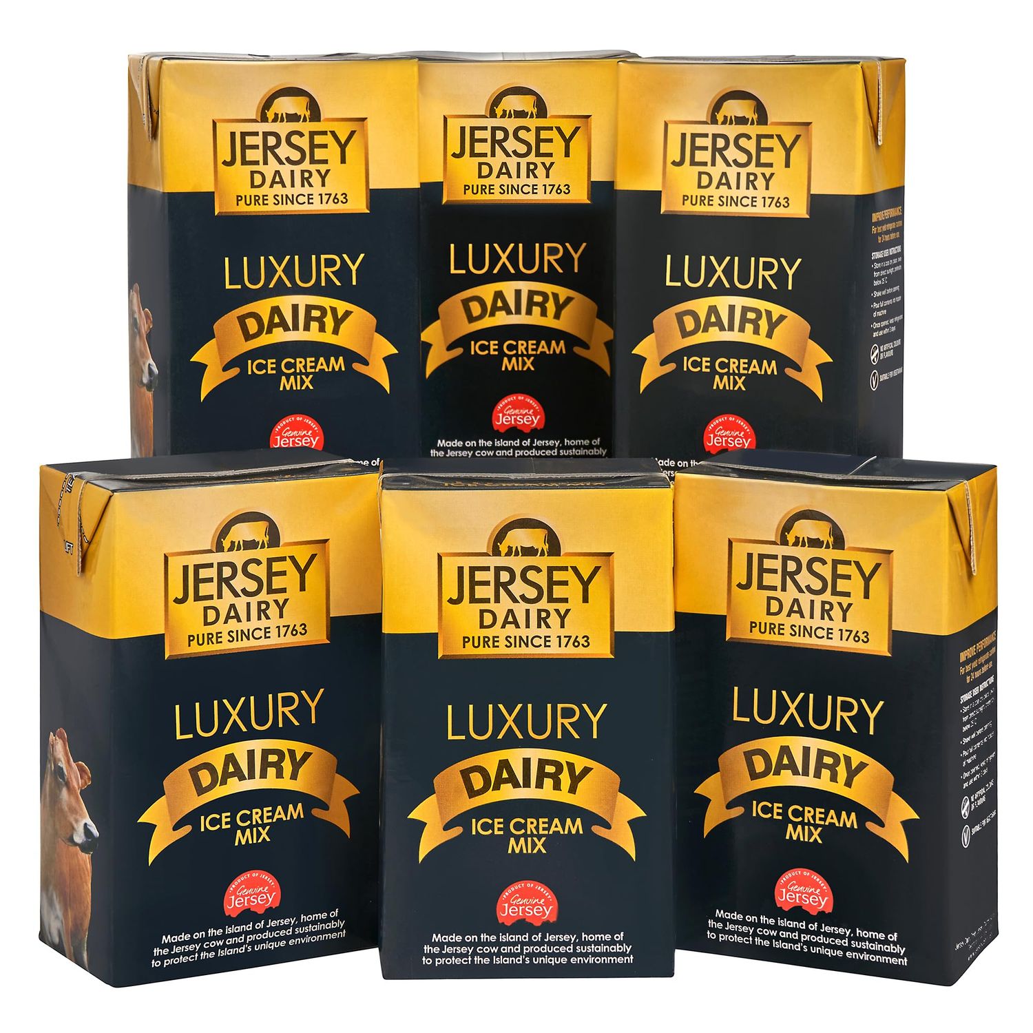 Cooks Professional Jersey Luxury Ice Cream Mix Soft Serve Creamy Taste Icecream Mixture for Home or Commercial use Superior Creamy Vanilla Taste 6 x 1L