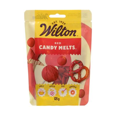 Wilton Candy Melts Red: Melting Candy with Sweet Creamy Flavour for Molding, Dipping and Decorating, Optimal for Cake Pops, Candies, Cakes and Coating Treats - 125 g Wilton Candy Melts Red: Melting Candy with Sweet Creamy Flavour for Molding, Dipping and Decorating, Optimal for Cake Pops, Candies, Cakes and Coating Treats - 125 g