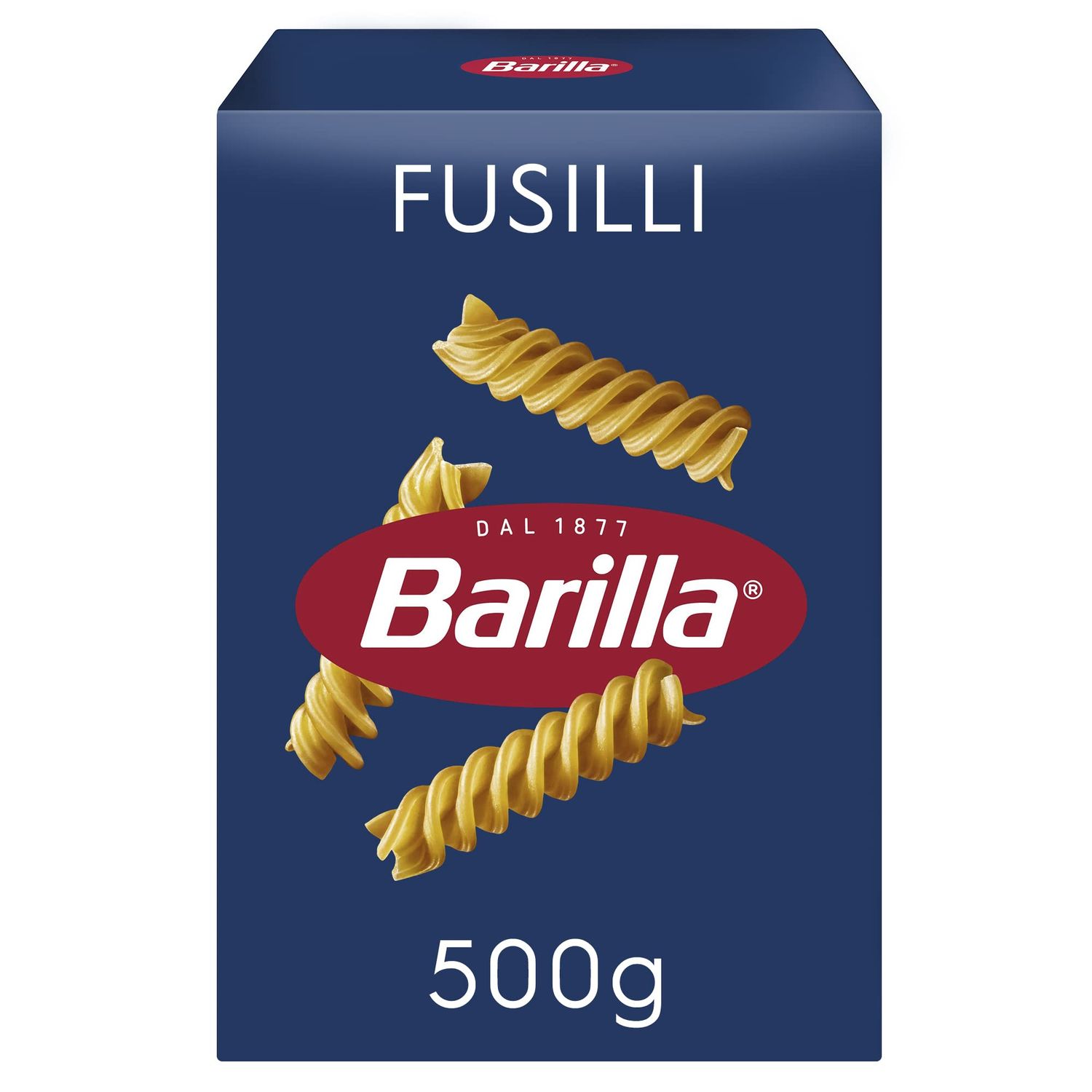 Barilla Fusilli Pasta 500g - Italian Dry Pasta Made with Durum Wheat Semolina - Non-GMO, Kosher Certified - Spiral Pasta for Pesto, Pasta Salad &amp; Pasta Bake - 1 Pack