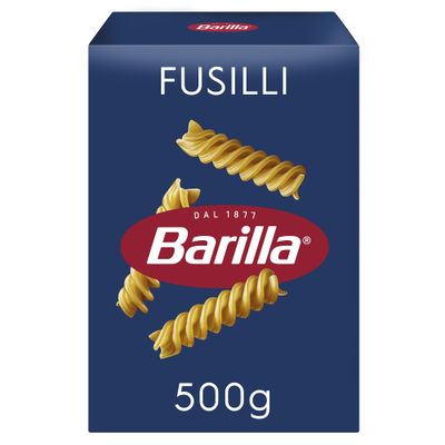 Barilla Fusilli Pasta 500g - Italian Dry Pasta Made with Durum Wheat Semolina - Non-GMO, Kosher Certified - Spiral Pasta for Pesto, Pasta Salad &amp; Pasta Bake - 1 Pack