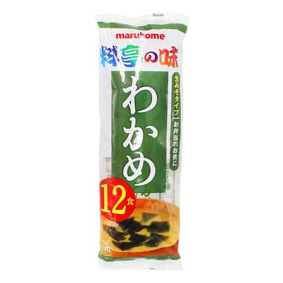 Marukome Instant Miso Soup Paste Sachets with Wakame Seaweed 12 x 18g