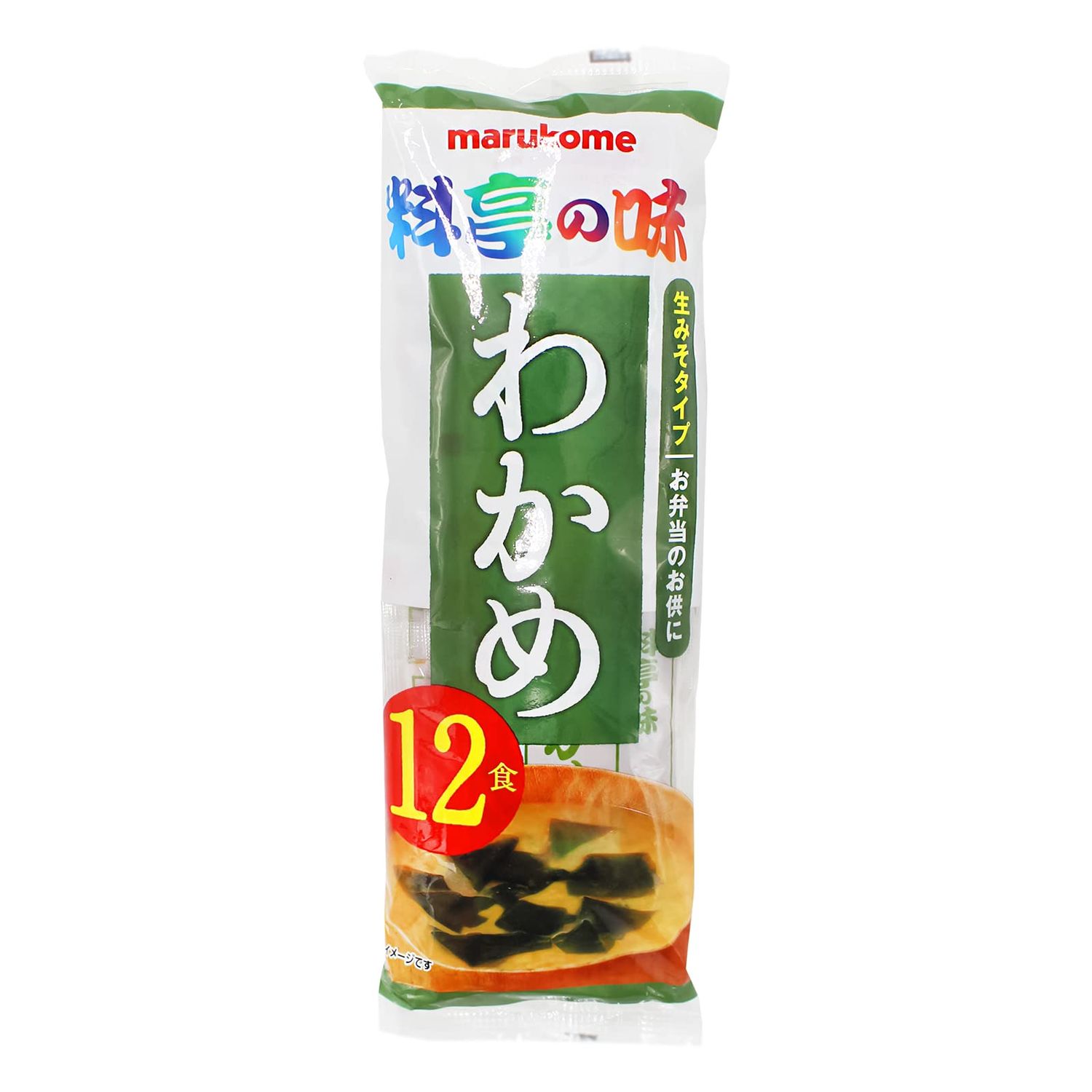 Marukome Instant Miso Soup Paste Sachets with Wakame Seaweed 12 x 18g