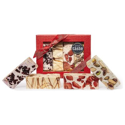Walnut Tree - Honeyed Nougat Gift Box with Four Individually Wrapped Bars - Handpacked in the UK - Great Taste Award Winner - Vegetarian and Gluten Free Diets - Luxury Gift Selection - 200g