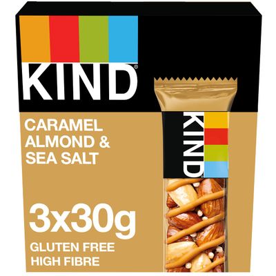 KIND SNACKS Caramel Almond &amp; Sea Salt Multipack, 3 x 30 g