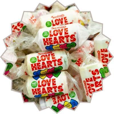 50 Love Hearts Mini Rolls - Original Retro Love Heart Sweets - Valentines Sweets - Weddings - Sharing, Partying and Gifting for Any Occasion.