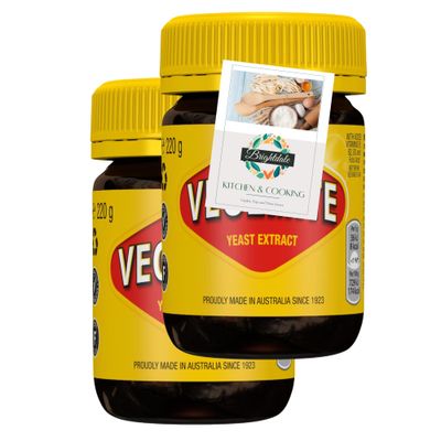 Yeast Spread Bundle with Vegemite 220g 2 Pack and Brightdale Kitchen Booklet
