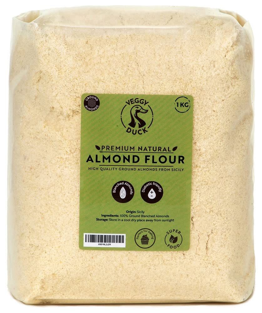 Veggy Duck - Italian Natural Almond Flour (1Kg) - Premium Finely Ground Almonds from Sicily