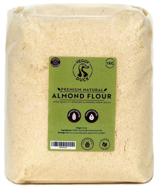 Veggy Duck - Italian Natural Almond Flour (1Kg) - Premium Finely Ground Almonds from Sicily