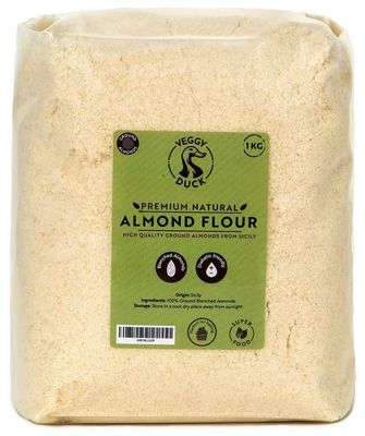 Veggy Duck - Italian Natural Almond Flour (1Kg) - Premium Finely Ground Almonds from Sicily