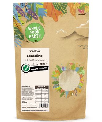 Wholefood Earth Yellow Semolina 500 g GMO Free Natural