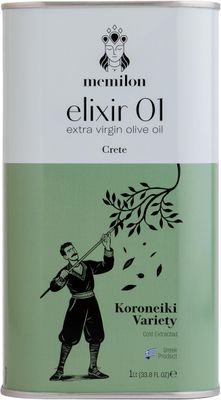 Memilon Elixir 01 - Greek Extra Virgin Olive Oil from Crete 1L Low Acidity 0.3% & High Phenolic Cold Pressed from Traditional Family Mill Harvest 2025/26 100% Koroneiki from Phaistos