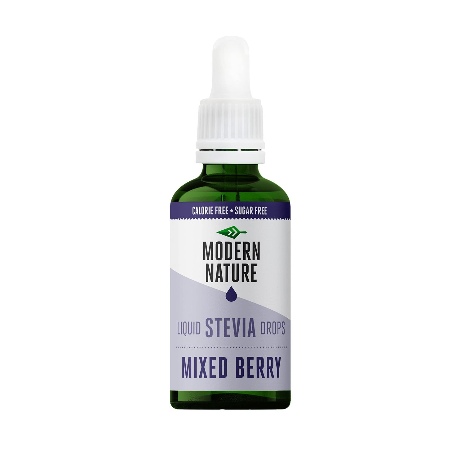 Modern Nature Mixed Berry Flavour Drops - Liquid Stevia Drops Sweetner - Zero Calorie Sugar Free Squash Alternative - Water Flavouring Drops, Protein Powder, Yoghurt, Tea - Vegan, Keto Sweetener 50ml