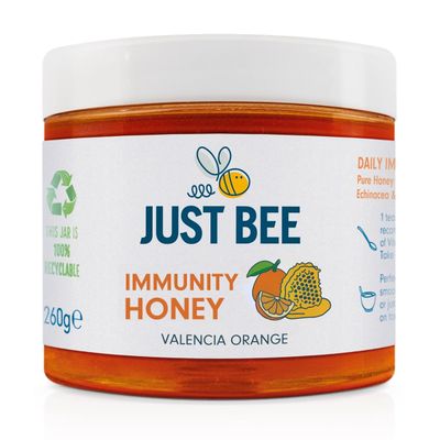 Just Bee Orange Immunity Honey, Orange Flavoured Honey with Vitamins for Daily Immune Support including Vitamin D, C, B6, B12, Echinacea (260g jar) Just Bee Orange Immunity Honey, Orange Flavoured Honey with Vitamins for Daily Immune Support including Vitamin D, C, B6, B12, Echinacea (260g jar)
