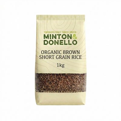 Minton &amp; Donello - Organic Short Grain Brown Rice, Rich &amp; Nutty, Bulk Pack, 1kg